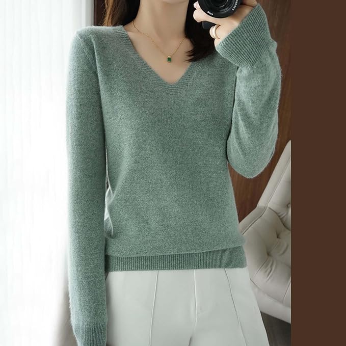 Merino Wool Cashmere Sweaters for Women 2025 Oversized Soft Sweater Long Sleeves Casual Loose Pullover Knitted Tops