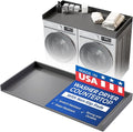 OfficeSimpli Washer Dryer Countertop, Made in USA, Non-Slip Pads, Laundry Room Wood Topper, Washer Dryer Cover for Top, Laundry Countertop, Laminate Finish (Slate Grey, Standard (27.5" x 54"))