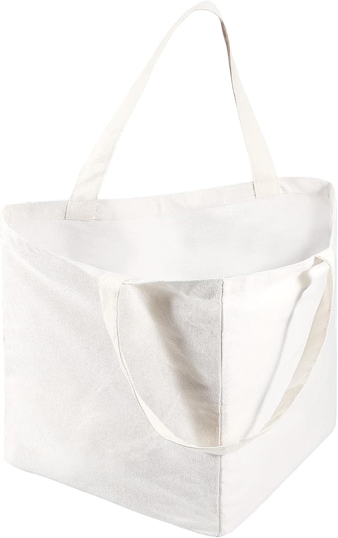 Triangle/Square Hanger Storage Bag, Canvas Material, Foldable, White