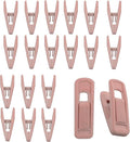 Pink Velvet Hanger Clips, 20PCS Non-Slip Strong Finger Clips for Clothes, Pants, Skirts, Ties, Scarves