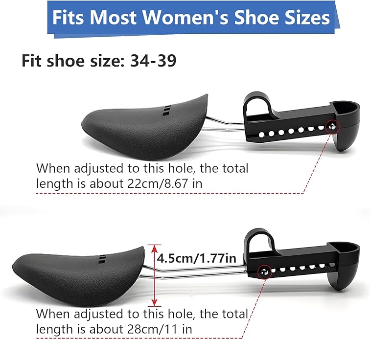 Shoe Stretcher, Plastic Shoe Tree for Men, Adjustable Shoe Stretcher Boot Holder Shaper Support