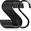 6 Pack Heavy Duty S Hooks for Hanging, Non Slip Vinyl Coated S Hook for Hanging Closet,Jeans, Pots, Mugs, Pans, Bird Feeders Kitchen and Large S Hook for Hanging Plants- 5 inch Length