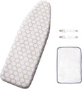 SheeChung 14"x42" Over The Door Ironing Board Cover and Pad,Thick Iron Covers with Fastener Straps,Durable Scorch & Stain Resistant Padded Door Ironing Board Cover