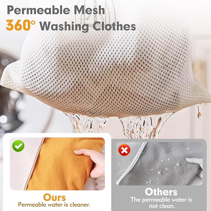 6-Piece Bag Double-layer thickened mesh laundry bags,Essential items at home,Exquisite laundry bags suitable for clothes, trousers, socks and underwear