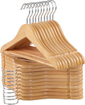 ELONG HOME Baby Hangers, 20 Pack Natural Wooden Kids Hangers for Closet, Premium Children's Clothes Hangers with 360° Swivel Hook