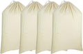 Urban Villa Laundry Bags 4-Pack 28”x36" Extra-Large Cotton Canvas Heavy Duty Washable Durable Travel Laundry Sacks with Drawstring Closure Reusable Hamper Liners for Dirty Clothes Delicates & Lingerie