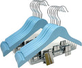 Kids Hangers with Metal Clips Pant Bar 4T-10 (Air Blue)