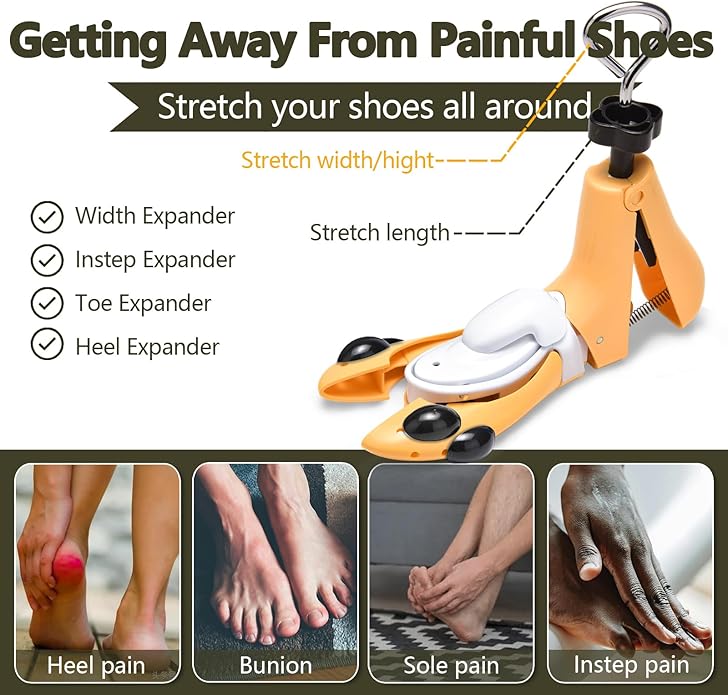 Boot Stretcher for Men Women, Boot Stretcher for Cowboy Boot Leather Shoe Stretcher Wide Feets Instep