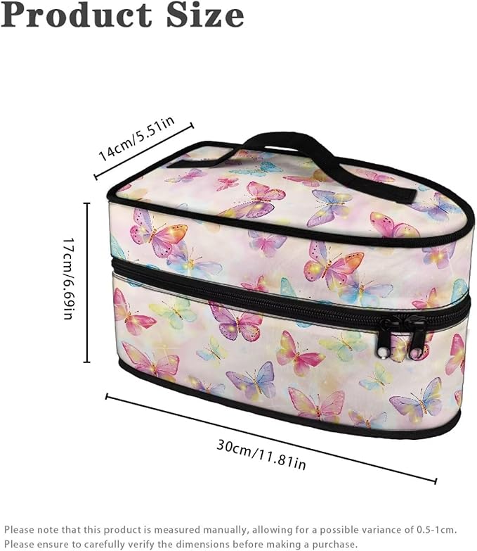 Butterfly Travel Iron Holder Case Irons Carrying Organizer for Most Iron and Accessories Iron Portable Storage Bag for Dustproof Bag,Easy to Carry