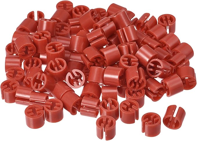 MECCANIXITY Clothes Hanger Marker Blank Fit 3.5mm Rod for Garment Color Coding Red Count 300
