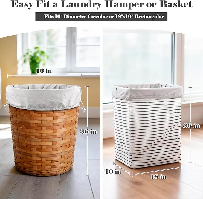 Laundry Bags Extra Large Heavy Duty, Nylon Travel Laundry Bag with Drawstring for Dirty Clothes, 28" x 40" Sleeping Bag Storage Sack, Basket Hamper Liner, Grey