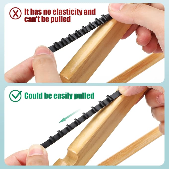 200 Pcs Non Slip Rubber Clothes Hanger Grips Adhesive Clothing Hanger Grip 2.8 x 0.2 Inch Clothes Hanging Accessories with Fins Strips Grippers for Home Stores Use (Black)
