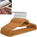 Velvet Hangers,Felt Hangers,Non-Slip Clothes Hanger, Multifunctional Space Saving Clothes Hangers for Wedding Dress & Dress Clothes(Brown 3,30pcs)