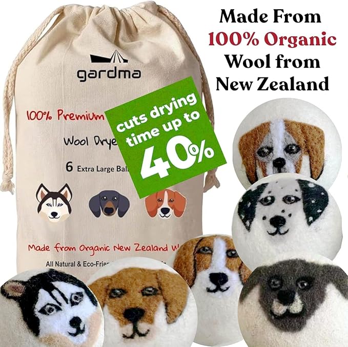 Dog Wool Dryer Ball Set, 6 Dog Dryer Balls