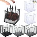 Zopeal 6 Pack Popup Laundry Hamper 13 Inch Collapsible Laundry Baskets with Handles Mesh Clothes Baskets Portable Single Layer Foldable Clothes Hamper Square Bin for Washing (Multicolor,Single-layer)