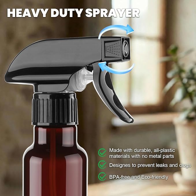 Spray Bottles 4oz/120ml Small Spray Bottle for Hair Plastic Mist/Stream Spraying Heavy Duty Empty Spray Bottles for Cleaning Solutions, Plants 1 Pack