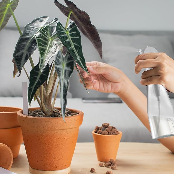 10 oz Continuous Spray Bottle for Hair, Ultra-Fine Water Spray Bottle for Cleaning, Plants, Pets (Plastic, White, 300ml)