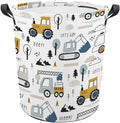 Cute Truck Tractor Kids Laundry Basket Construction Party Decorations Boys Hamper Dirty Clothes Toy Storage Bin