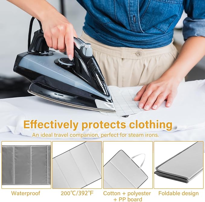 Steamer Board for Clothes with Ironing Gloves,Stand for Steaming Clothes,Steamer Pad,Hanging Ironing Board,Steamer for Clothes,Hanging Steam Iron Pad