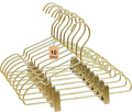 12.6" Children Gold Clothes Hangers with Clips,10 Pack,Newborn Kids Non Slip Durable Space Saving Clothes,Standard Hangers Heavy Duty Saving Space