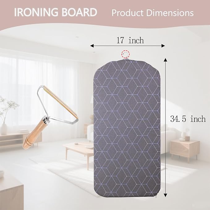 Foldable Hanging Steam Board,Over Door Steamer Mat for Clothes Steaming,360° Rotatable Hook,Heat-Resistant Steam Board Clothes Pad,Clothes Steamer with Stand & Clothing Rack for Steaming