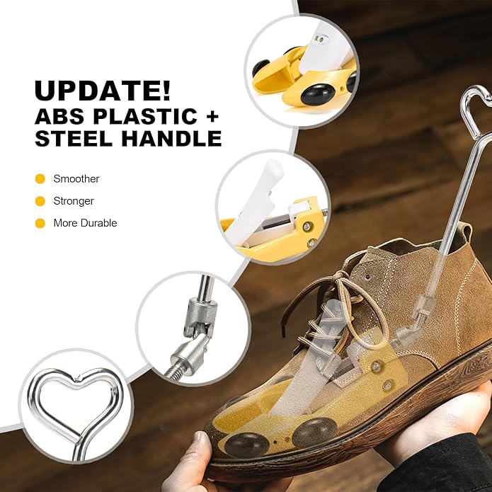 Boot Stretchers for Cowboy Boots Thick Wide Feet, Adjustable Men Women Shoe High Instep & Width Toe Box Expander