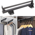 Adjustable Pull-Out Clothes Hanger Rod, Extendable Wardrobe Clothing Rail, Closet Clothes Hanger Rod
