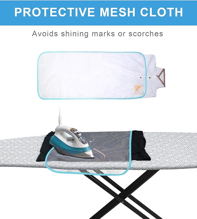 Dalykate Ironing Board Cover 21 x 57 with Scorch and Stain Resistant Thick Padding and Elasticized Edge Ironing Board Covers 4 Fasteners and 1 Protective Scorch Mesh Cloth