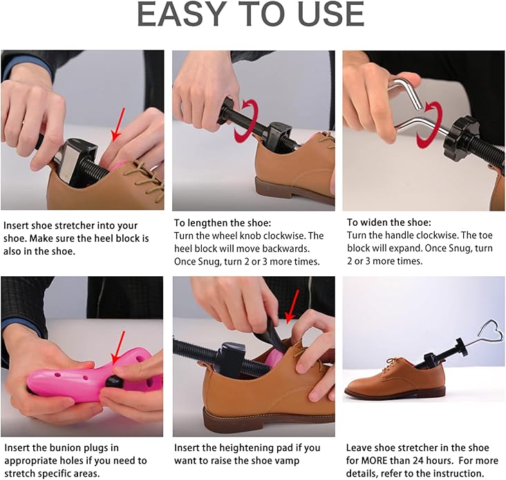 LANNEY Shoe Stretcher for Women & Men Wide Feet - Premium Shoe Expander Widener Stretch Length Width