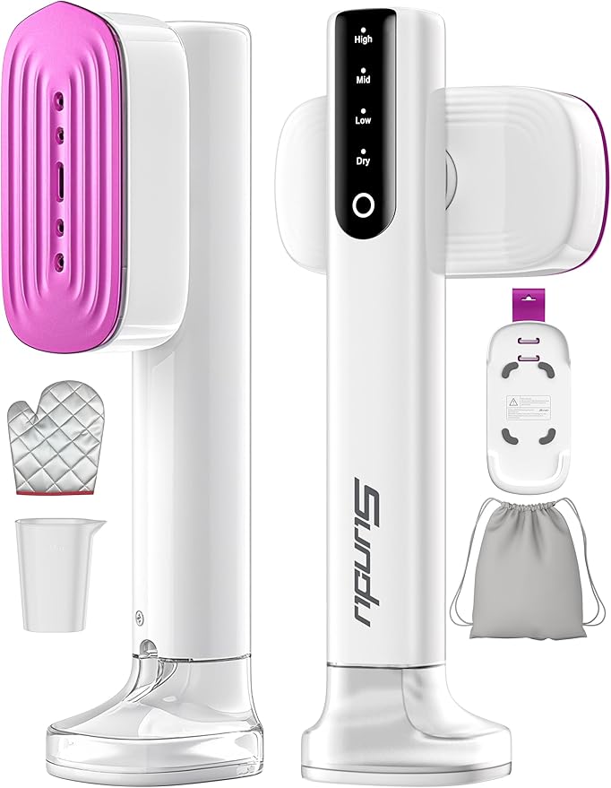 Sundu Iron with Steam,1000W Steam Iron for Quilting & Sewing,25g/min Steam Portable Handheld Garment Steamer,20mins Runtime & 100ml Large Tank,15s Fast Heat-up,Ceramic Panel,Wrinkle Remover for Travel
