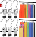 20 Pack Pants Hangers for Closet, Leggings Organizer Metal Clips with Rubber Coated, Holds Pants, Hat, Space Saving Closet Organizers and Storage