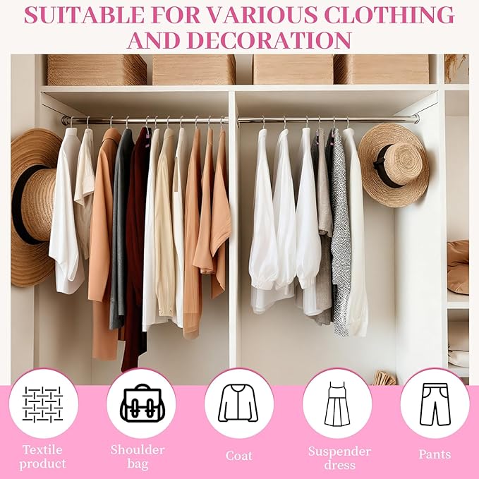 LemonRoad 50 Pcs Upgraded Plastic Short Neck Hangers, Anti-Slip Space Saving Hangers with 360 Swivel Hooks for Clothes, Smooth, Not Velvet (Rose Pink)