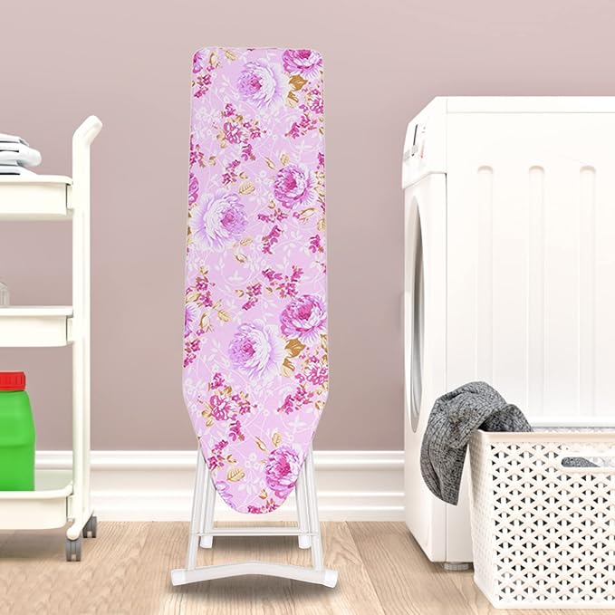 Wide Ironing Board with Folding Legs, Height Adjustable Smooth Edge Good Load-Bearing Non-Slip Wear Resistant Ironing Clothes Suitable for Home, Household, Office, Bathroom, Dorm, etc