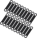 uxcell 50Pcs Non-Slip Hanger Grips Silicone Adhesive Clothes Hanger Strips for Wood Plastic Hangers, Black (4.13" x 0.79")