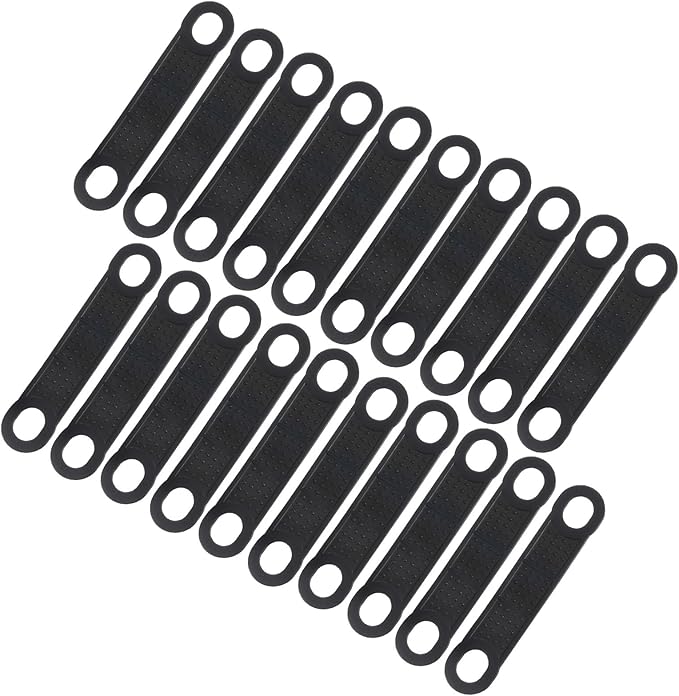 uxcell 50Pcs Non-Slip Hanger Grips Silicone Adhesive Clothes Hanger Strips for Wood Plastic Hangers, Black (4.13" x 0.79")