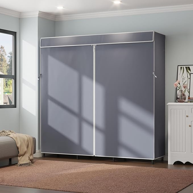 VIPEK Cover ONLY Fit for V5/ V10/ S3/ V6E/ V3C/ V5L/ V10i/ S3i/ V5L i1 Garment Rack, Dustproof Oxford Fabric Clothing Rack Cover with Zipper, 70.1" L X 17.3" W X 74.8" H, Grey