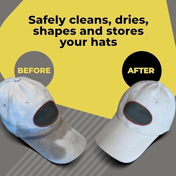 BallcapBuddy Original and Patented Hat Washer Cage (3 Pack), Hat Cleaner for Baseball Caps for Washing Machine or Dishwasher, Cap Washer Frame for Flat & Curved Hats- White