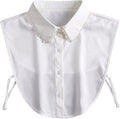 YAKEF Lady Half-Shirt Blouse Detachable Lace Chiffon Fake Collars Dicky Collar Faux Collar