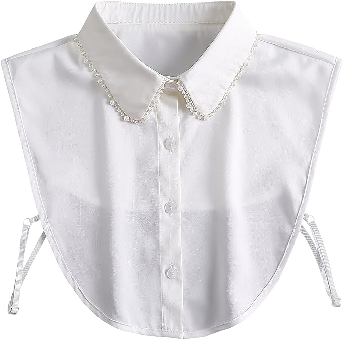 YAKEF Lady Half-Shirt Blouse Detachable Lace Chiffon Fake Collars Dicky Collar Faux Collar