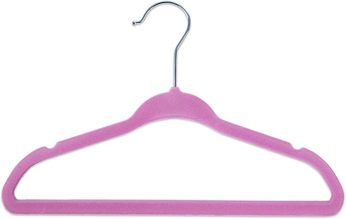 Baby Nest Designs 20 Baby Hangers with 7 Closet Dividers for Nursery Velvet Clothes Hangers Unisex Newborn Essentials Baby Size Organizer for Infant Clothing to 24 Months