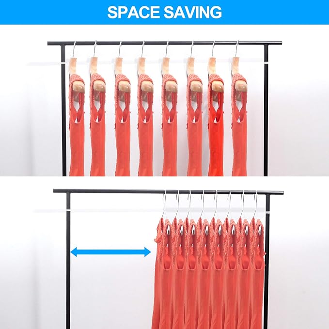 TIMMY Clothes Hangers 50 Pack Heavy Duty Stainless Steel Metal Hangers-16.5 Inch Ultra Thin Space Saving