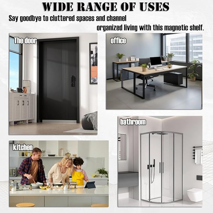 Magnetic Basket Organizer Rack,Magnetic Drying Ball Organizer for Laundry Room,Black Multi-Functional Magnetic RackSuitable for Spice Office Files Packaging Foil Plastic Food Hook Plate