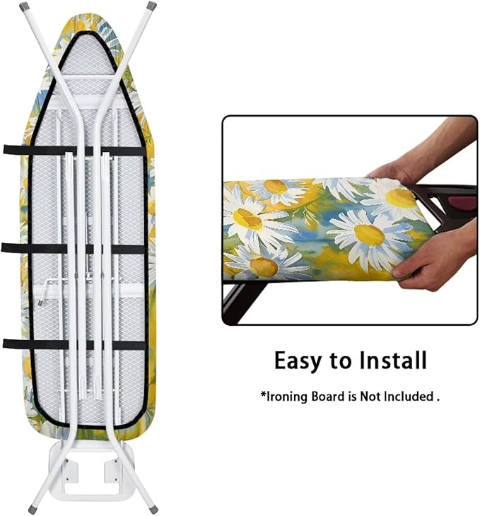 Ironing Board Cover,Floral Ironing Board Cover,Large Ironing Board Covers,Daisy Ironing Board Cover,Chic Daisy Print Small