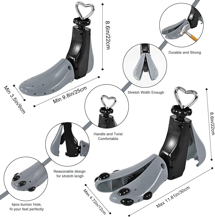 Shoe Stretcher Women Men, Boot Stretcher, Adjustable Unisex Boot Wide Feet ABS Plug