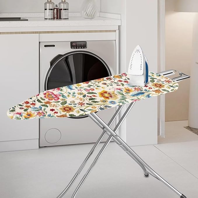 Boho Ironing Board Cover,Iron Board Cover Standard Size,Floral Ironing Board Cover,Tabletop Ironing Board Cover,Boho Floral Print Large