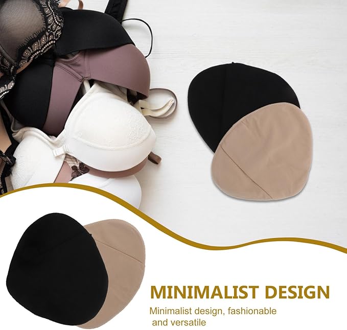 2Pcs Breast Protective Pocket Portable Bra Protective Case Breathable Prosthesis Protective Pockets Breast Forms Cover Bag for Silicone Breast Forms Black Khaki 6.52 x 7.15 inch