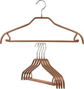 MAWA by Reston Lloyd Silhouette Series Non-Slip Space Saving Clothes Hanger with Bar & Hook for Pants and Skirts, Style 41/FRS, Set of 5, Copper