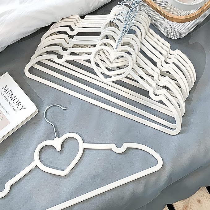 Plastic Hangers 20 Pack, Cute Clothes Hangers Ultra Thin Space Saving with 360 Degree Swivel Hook-Strong and Durable Adult for Dress, Shirts,Coats