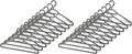 Whitmor Slim Sure-Grip Hangers with Swivel Hook - White and Gray - Set of 20