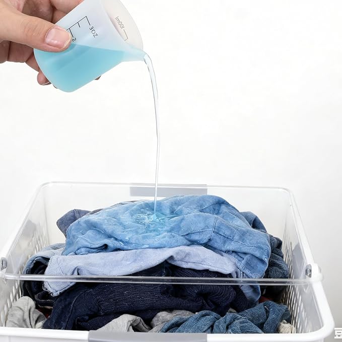 2pcs Silicone Laundry Detergent Cup Measuring Cup Double-Sided Scale Silicone Dispenser Laundry Measuring Cups Reusable for Liquid Flexible Washable Liquid Detergent Cups for Home Dormitory Hotel